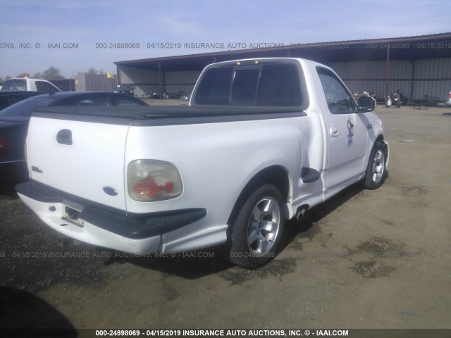 2FTZF07341CA99146 - 2001 FORD F150 SVT LIGHTNING WHITE photo 4