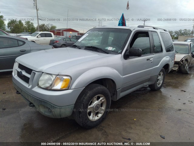 1FMYU60E91UC69707 - 2001 FORD EXPLORER SPORT SILVER photo 2