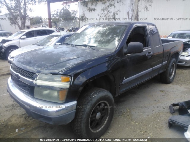 1GCCS19E578138334 - 2007 CHEVROLET COLORADO BLACK photo 2