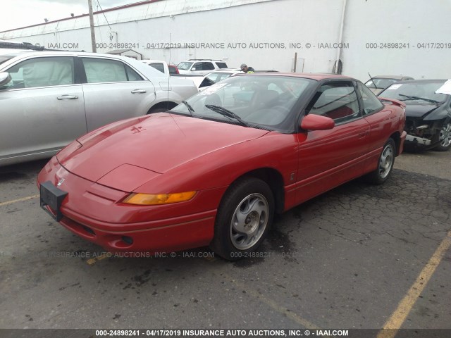 1G8ZH1276TZ365275 - 1996 SATURN SC2 RED photo 2