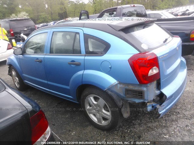 1B3HB48B88D755008 - 2008 DODGE CALIBER SXT BLUE photo 3