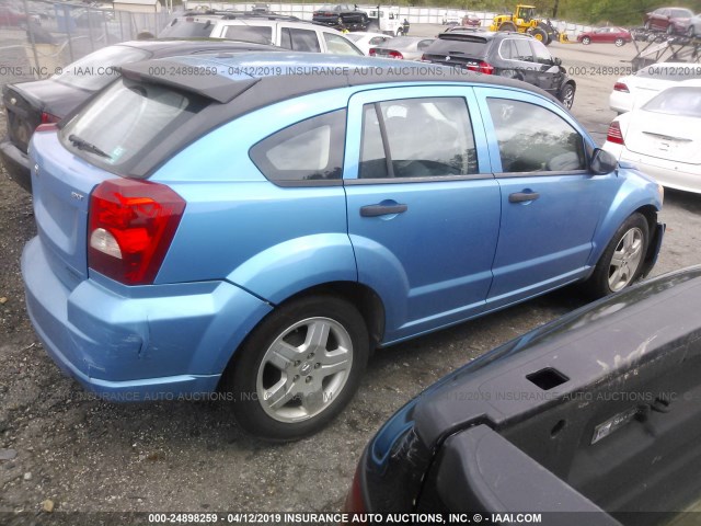 1B3HB48B88D755008 - 2008 DODGE CALIBER SXT BLUE photo 4