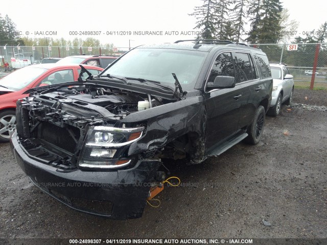 1GNSKBKC1GR236191 - 2016 CHEVROLET TAHOE K1500 LT BLACK photo 2