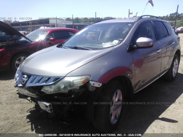 JN8AZ18U59W024168 - 2009 NISSAN MURANO S/SL GRAY photo 2