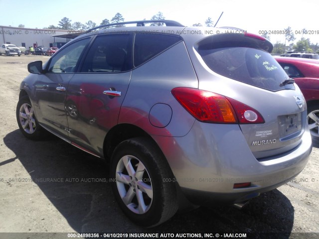 JN8AZ18U59W024168 - 2009 NISSAN MURANO S/SL GRAY photo 3