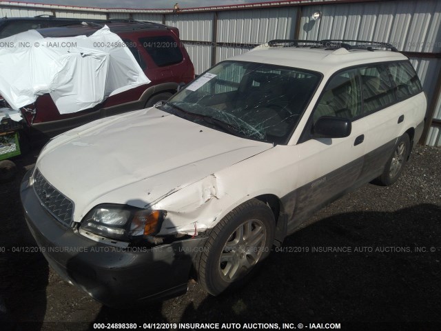 4S3BH675547642913 - 2004 SUBARU LEGACY OUTBACK AWP WHITE photo 2