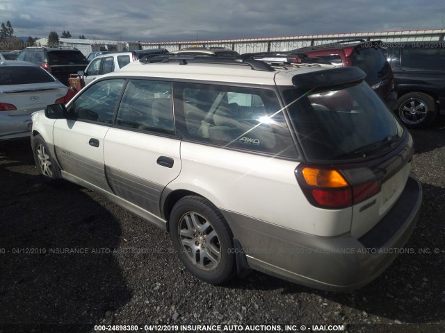 4S3BH675547642913 - 2004 SUBARU LEGACY OUTBACK AWP WHITE photo 3