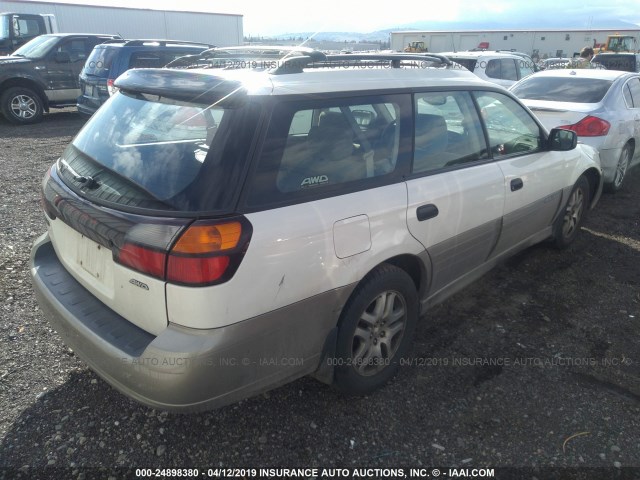 4S3BH675547642913 - 2004 SUBARU LEGACY OUTBACK AWP WHITE photo 4