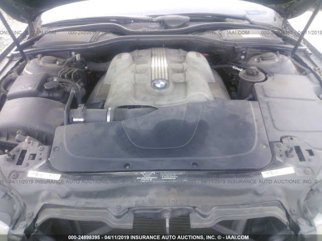 WBAGL63443DP67626 - 2003 BMW 745 I BLACK photo 10