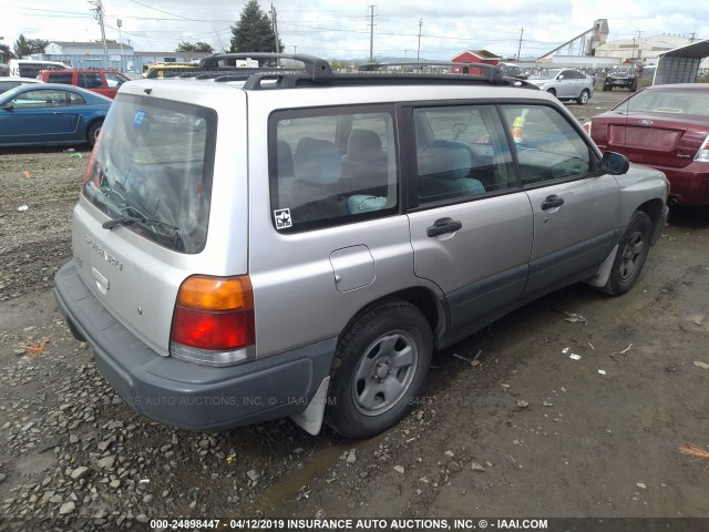 JF1SF6359XH742920 - 1999 SUBARU FORESTER L SILVER photo 4