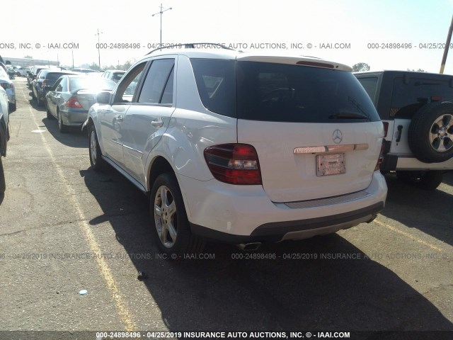 4JGBB86E38A439750 - 2008 MERCEDES-BENZ ML 350 WHITE photo 3