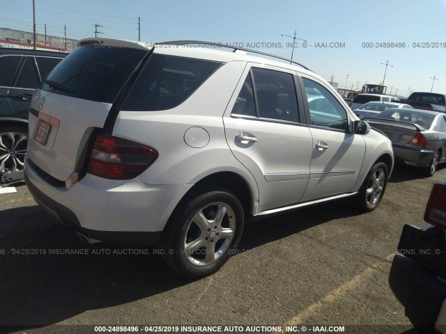 4JGBB86E38A439750 - 2008 MERCEDES-BENZ ML 350 WHITE photo 4