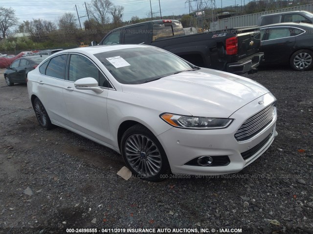 3FA6P0K97DR118365 - 2013 FORD FUSION TITANIUM WHITE photo 1