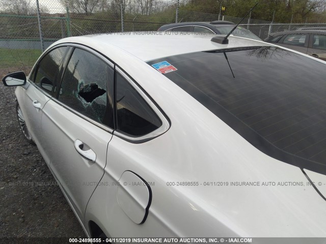 3FA6P0K97DR118365 - 2013 FORD FUSION TITANIUM WHITE photo 6