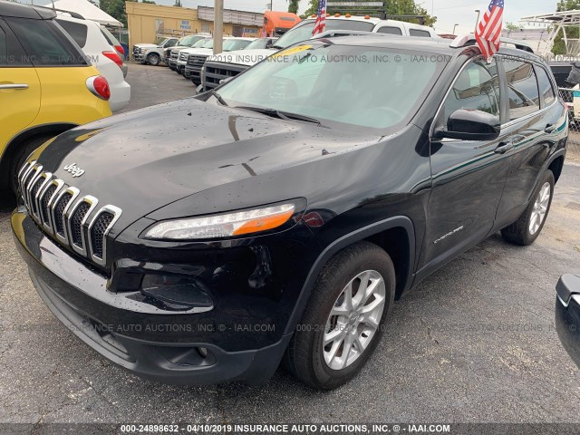 1C4PJLCS9FW616716 - 2015 JEEP CHEROKEE BLACK photo 2