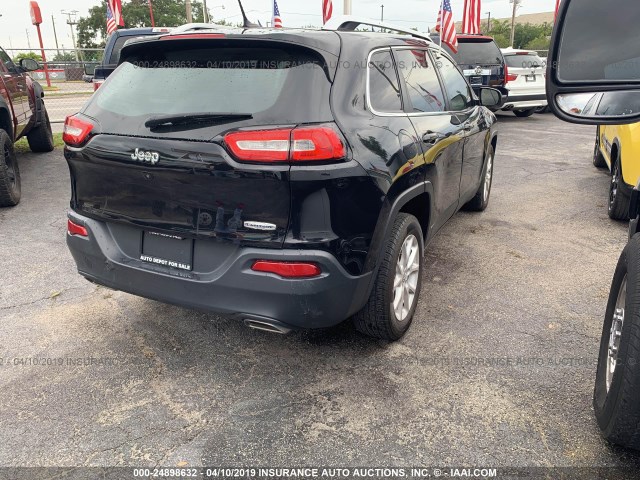 1C4PJLCS9FW616716 - 2015 JEEP CHEROKEE BLACK photo 4