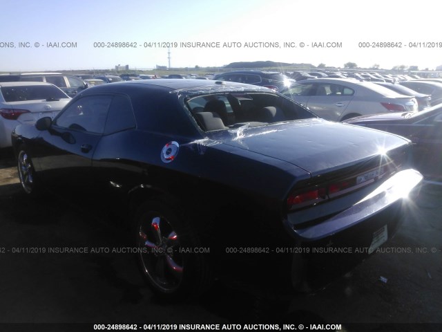 2C3CDYAG1CH174787 - 2012 DODGE CHALLENGER SXT BLACK photo 3