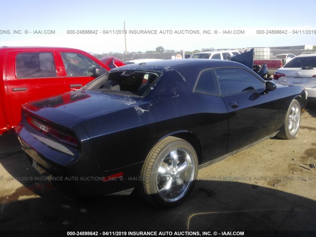 2C3CDYAG1CH174787 - 2012 DODGE CHALLENGER SXT BLACK photo 4