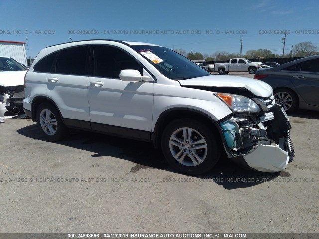 JHLRE4H74AC014116 - 2010 HONDA CR-V EXL WHITE photo 1