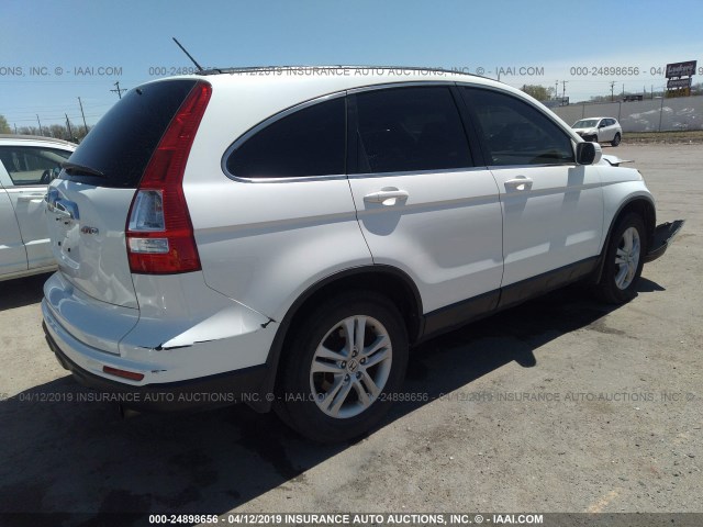 JHLRE4H74AC014116 - 2010 HONDA CR-V EXL WHITE photo 4