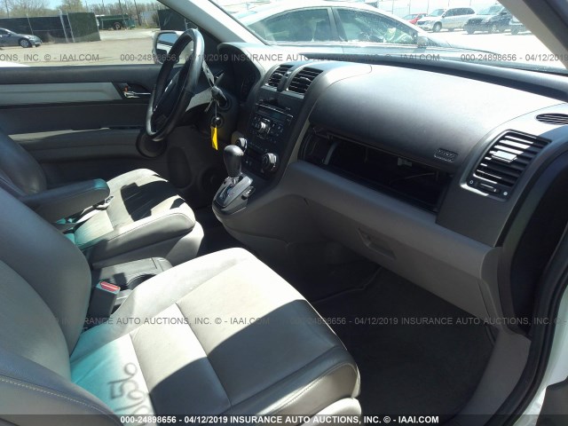 JHLRE4H74AC014116 - 2010 HONDA CR-V EXL WHITE photo 5