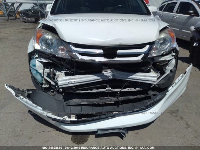 JHLRE4H74AC014116 - 2010 HONDA CR-V EXL WHITE photo 6