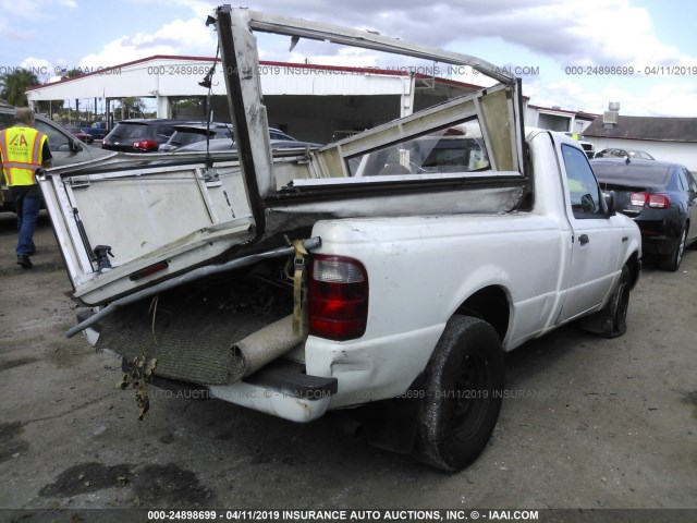 1FTYR10D82PA16099 - 2002 FORD RANGER WHITE photo 4