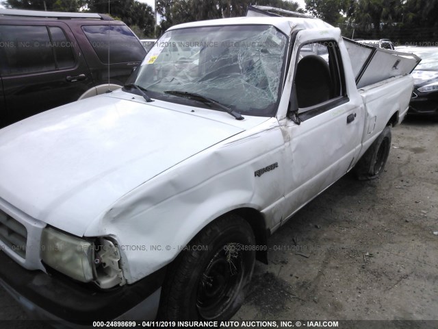 1FTYR10D82PA16099 - 2002 FORD RANGER WHITE photo 6