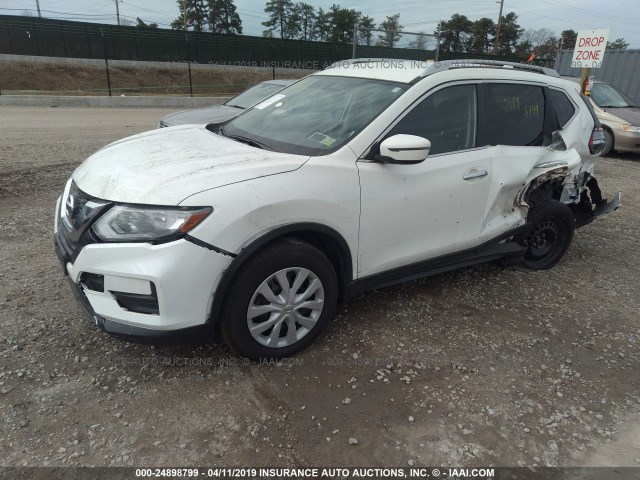 JN8AT2MV8HW012746 - 2017 NISSAN ROGUE S/SL/SV WHITE photo 2