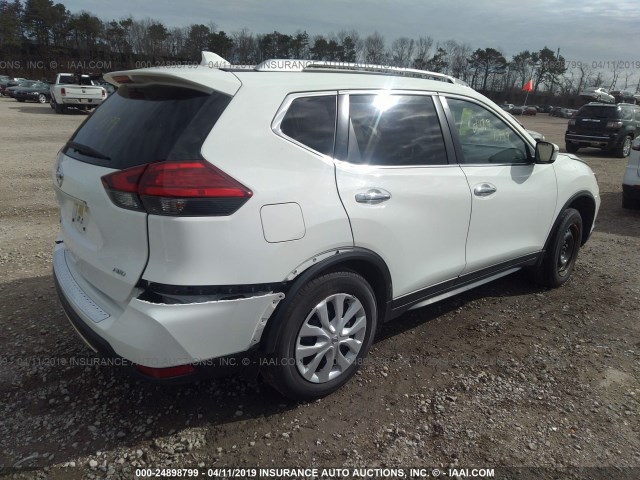 JN8AT2MV8HW012746 - 2017 NISSAN ROGUE S/SL/SV WHITE photo 4