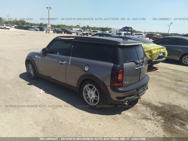 WMWMM33519TP74152 - 2009 MINI COOPER S CLUBMAN GRAY photo 3