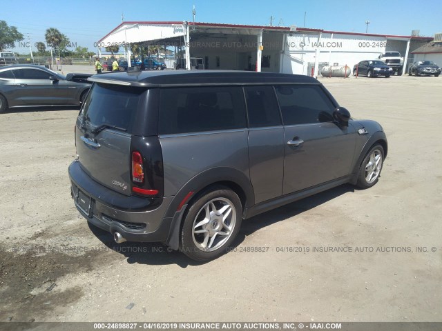 WMWMM33519TP74152 - 2009 MINI COOPER S CLUBMAN GRAY photo 4