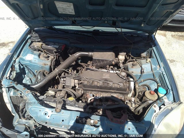 2HGEJ6626VH540231 - 1997 HONDA CIVIC DX BLUE photo 10