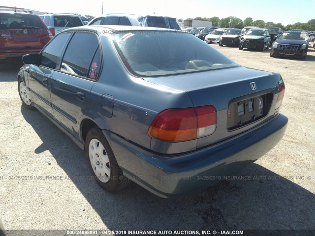 2HGEJ6626VH540231 - 1997 HONDA CIVIC DX BLUE photo 3