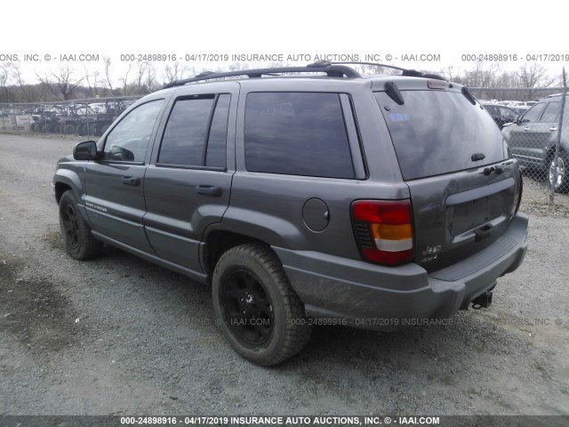 1J8GW38S62C237705 - 2002 JEEP GRAND CHEROKEE SPORT GRAY photo 3