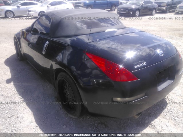 JN1BZ36A58M851346 - 2008 NISSAN 350Z ROADSTER BLACK photo 3