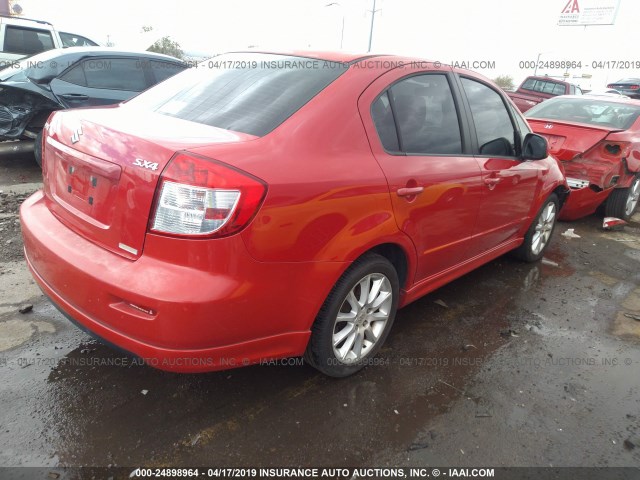 JS2YC417196200348 - 2009 SUZUKI SX4 TOURING RED photo 4