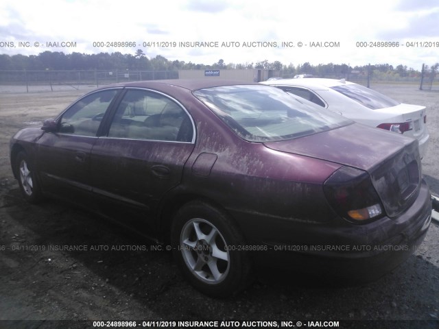 1G3GR64H414241710 - 2001 OLDSMOBILE AURORA BURGUNDY photo 3