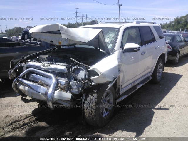 JTEBU5JR8E5183810 - 2014 TOYOTA 4RUNNER SR5/LIMITED/TRAIL WHITE photo 2