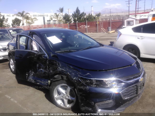 1G1ZB5ST5HF131416 - 2017 CHEVROLET MALIBU LS BLUE photo 1