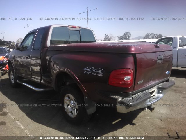 2FTEX08LXVCA40327 - 1997 FORD F150 BURGUNDY photo 3