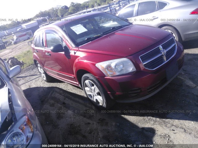 1B3HB48B07D114191 - 2007 DODGE CALIBER SXT BURGUNDY photo 1