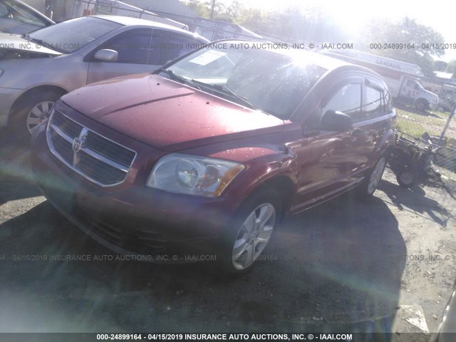 1B3HB48B07D114191 - 2007 DODGE CALIBER SXT BURGUNDY photo 2