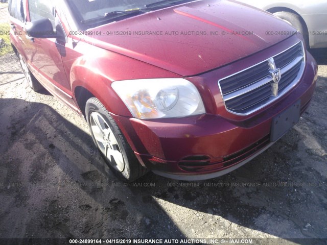 1B3HB48B07D114191 - 2007 DODGE CALIBER SXT BURGUNDY photo 6