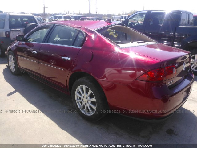 1G4HC5EM2BU132719 - 2011 BUICK LUCERNE CXL RED photo 3