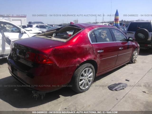 1G4HC5EM2BU132719 - 2011 BUICK LUCERNE CXL RED photo 4