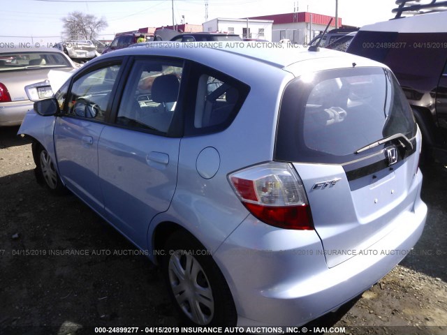 JHMGE8H28AS004113 - 2010 HONDA FIT Light Blue photo 3