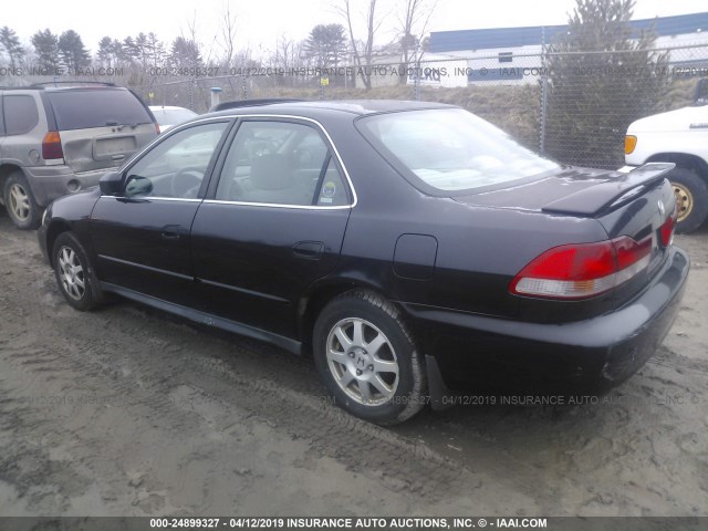 1HGCG66802A163495 - 2002 HONDA ACCORD EX/SE BLACK photo 3