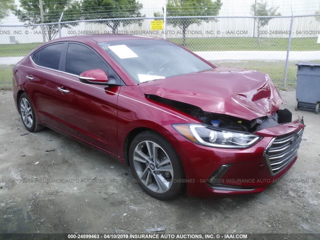 KMHD84LF1HU354398 - 2017 HYUNDAI ELANTRA SE/VALUE/LIMITED RED photo 1