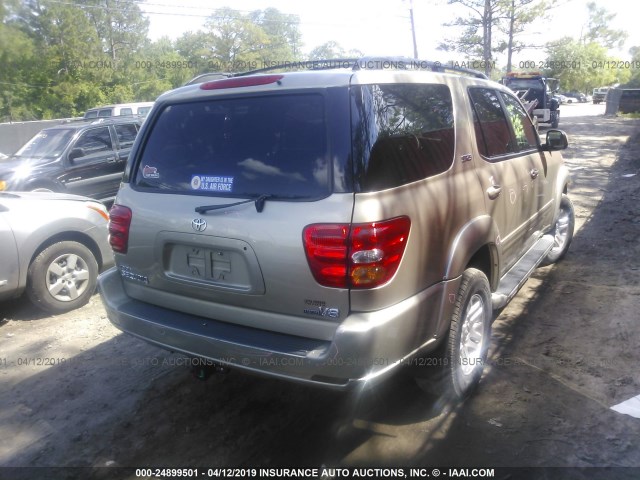 5TDZT34A74S234139 - 2004 TOYOTA SEQUOIA SR5 GOLD photo 4